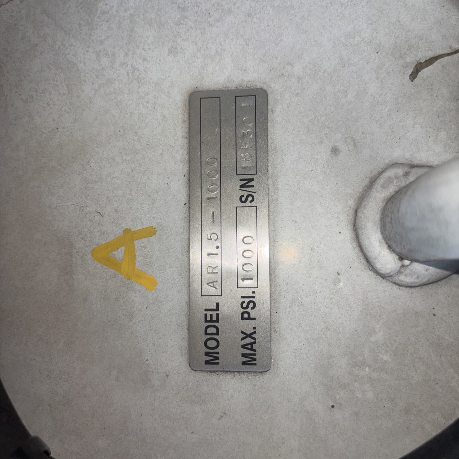 GENERAL PUMP HYDRO TEST HYDROSTATIC TESTER AR1.5-1000 PNEUMATIC 1000 PSI 4