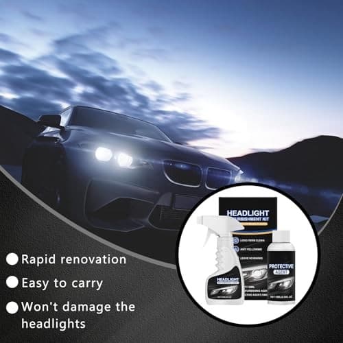 Car Headlight Restoration Kit, New Headlight Cleaner and Coating for Cars,  3