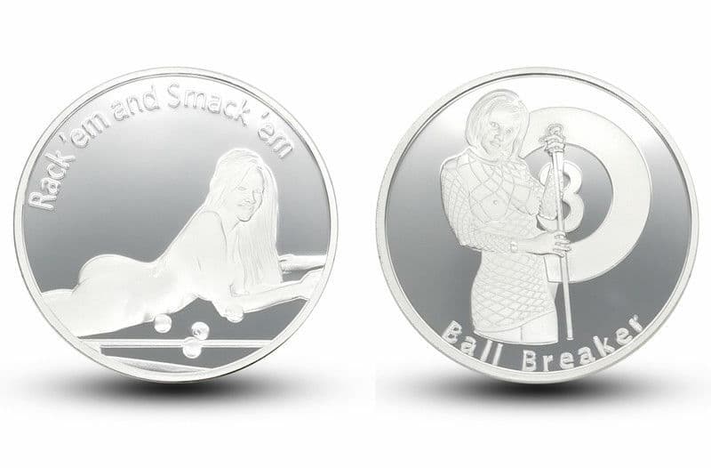 8x Heads I get Tail Tails I get Head Silver Challenge Coins Lucky Gifts 4