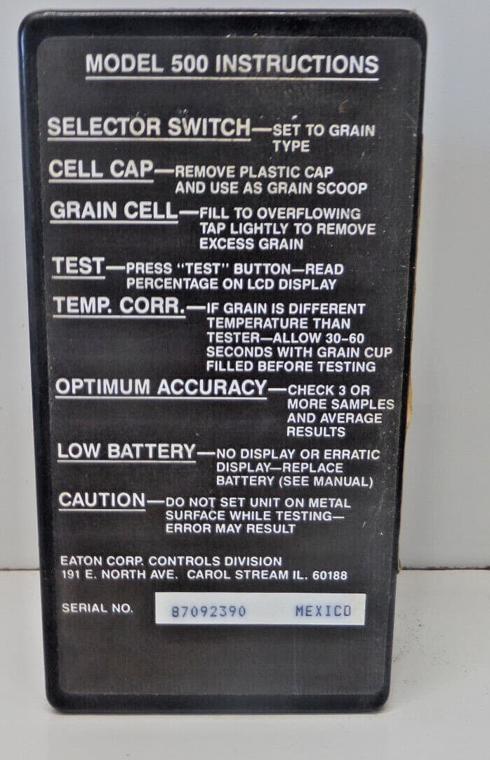 Dole model 500 grain moisture tester 4