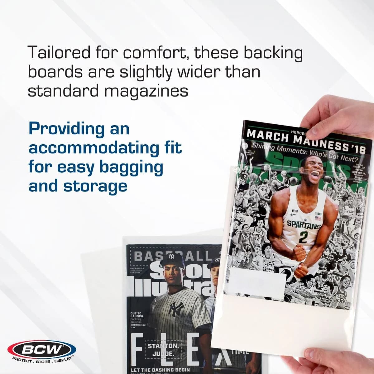 100 BCW Magazine Backing Boards 24 Pt. Precision Cut  8 1/2 x 11 Acid Free NEW 5