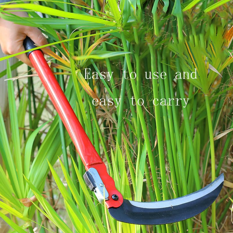 16" Folding Sickle Grass Cutter Remover Hand Scythe Blade Farm Yard Triming Tool 3
