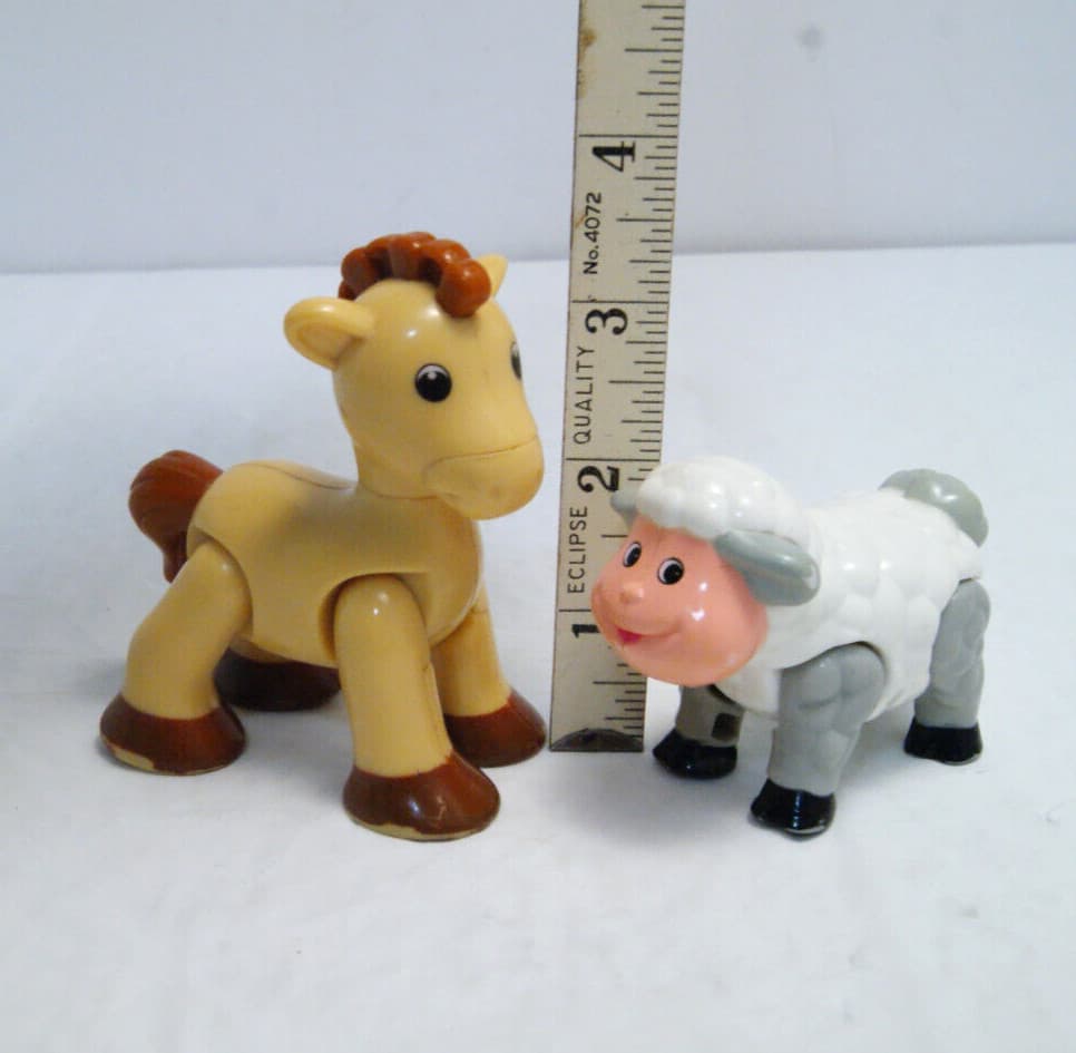 Fisher Price Click Clack Animals: Sheep, Cow, Pony/Horse Posable Toys READ 3