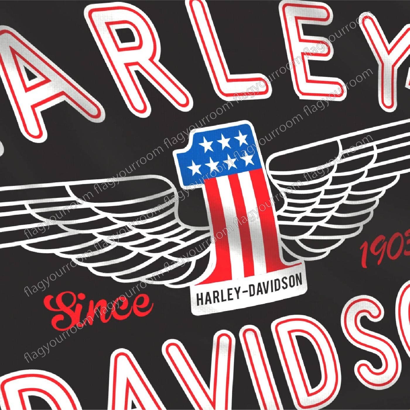 Harley Davidson Flag Banner 3 X 5 ft USA Flag Wings with Grommets FREE SHIPPING 4