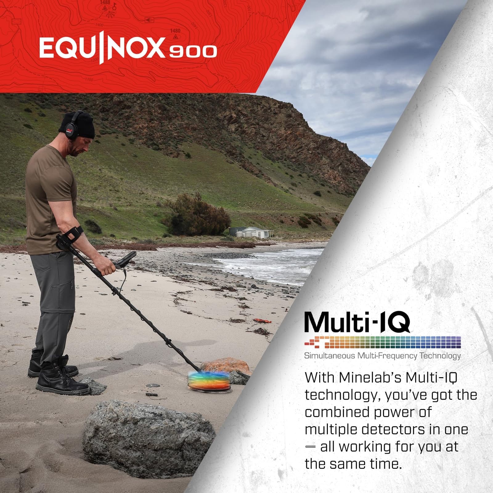 Minelab Equinox 900 Metal Detector with 11" 6" & 15" Coils + PRO-FIND 40  + Bag 3