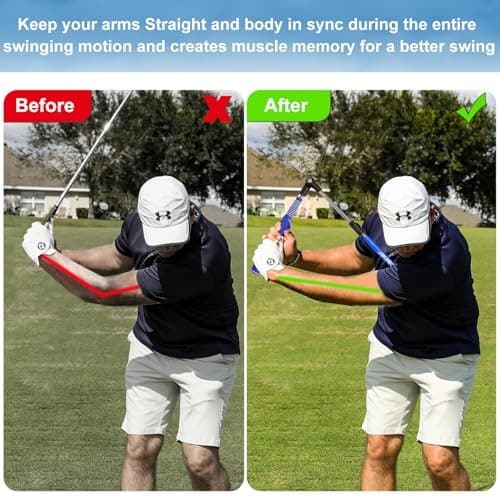 Golf Swing Trainer aid - Golf Training aid to Improve Hinge, Forearm BLUE 4