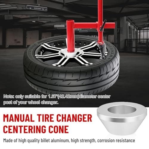 Upgrade Manual Tire Changer Duck Head Adapter Kit with Silver Cone,with Duck  4