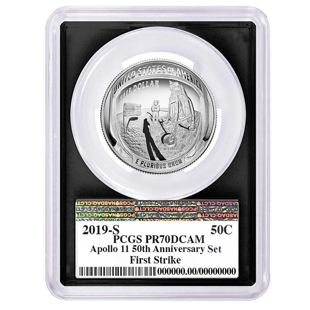 2019-S 50c Proof Apollo 11 50th Ann. Half Dollar PCGS PR70UC FS AMF Label w/ 2