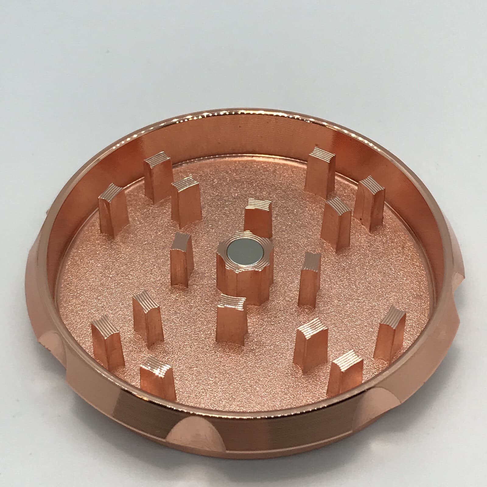 2.2 Inch 4 Piece Metal Large Dry Herb Spice Tobacco Grinder Crusher Rose Gold 4