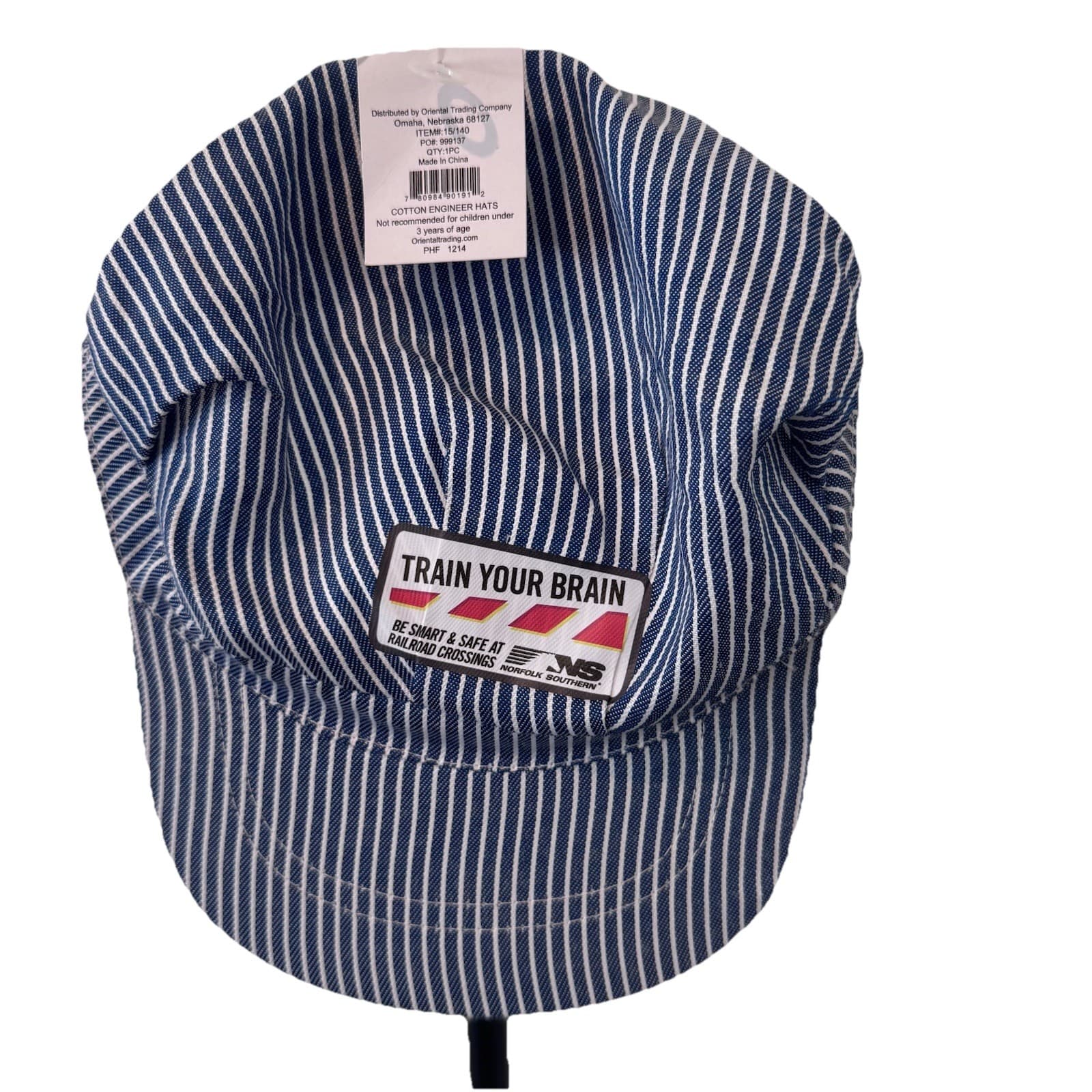 Oriental Trading Train Engineer Cap With Norfolk Southern Print/ Ages 3+