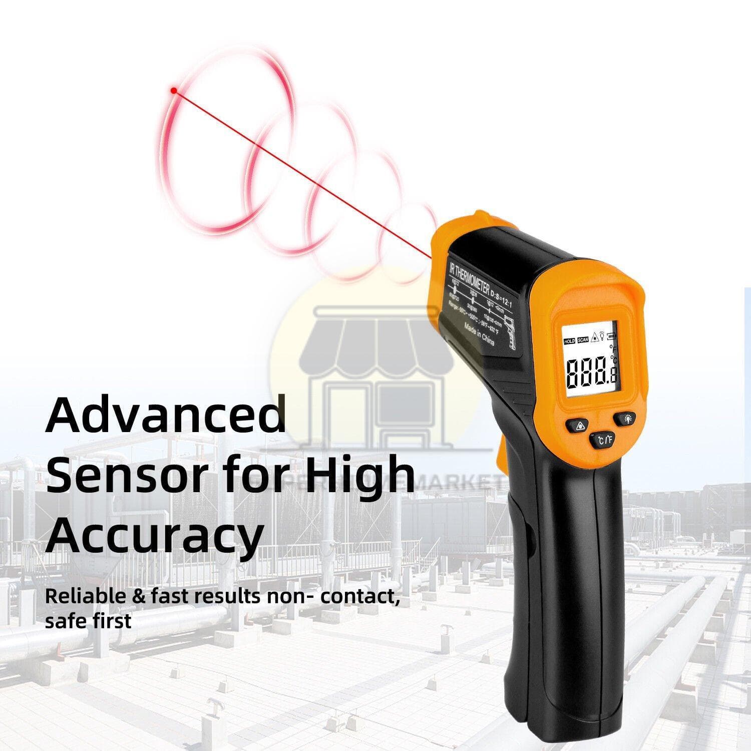 Digital Infrared Thermometer Temperature Gun Laser IR Cooking -50°C-550°C 4
