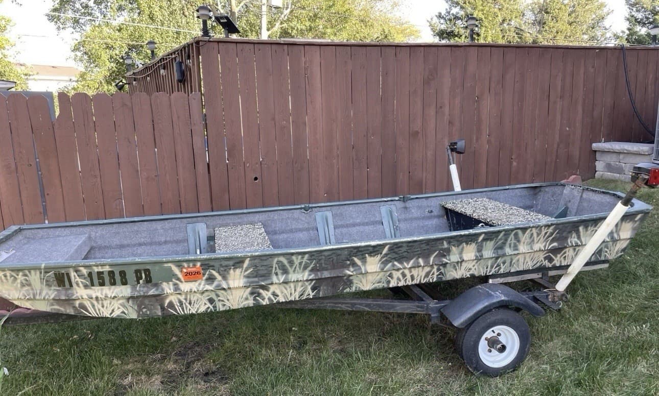Camouflage Jon Boat with Trailer 10ft 3