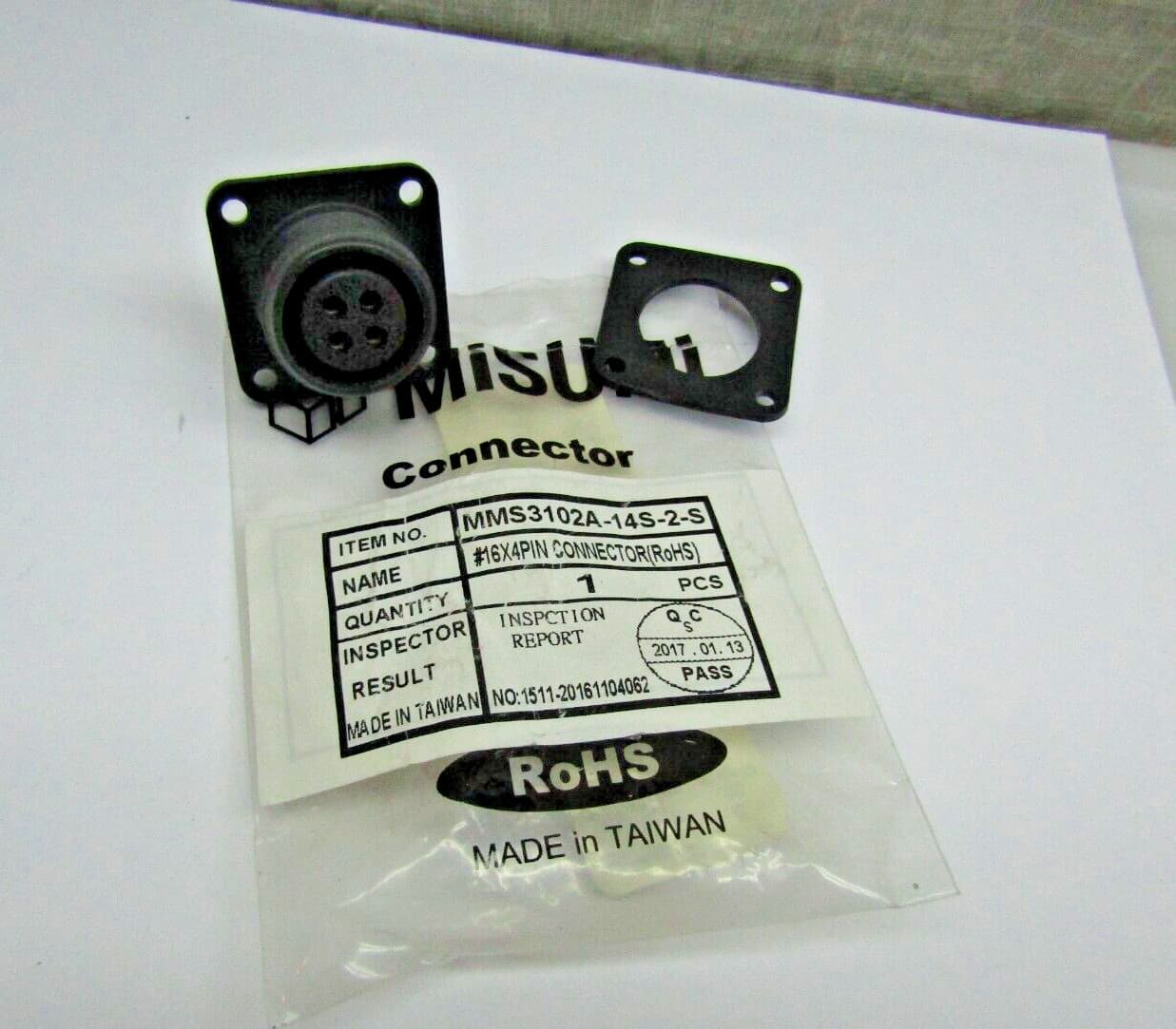 Misumi MMS3102A-14S-2-S Circular 4 Pin Connector Receptacle 14S-2-S 3