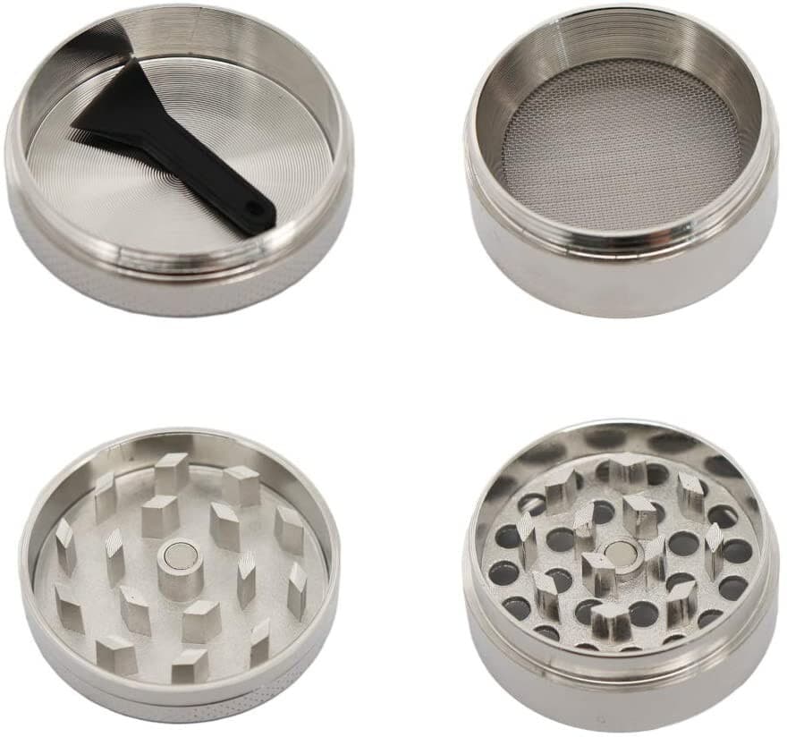 Tobacco Herb Grinder 2 inch 4 Layer Spice Herbal Metal Smoke Crusher Scraper 3