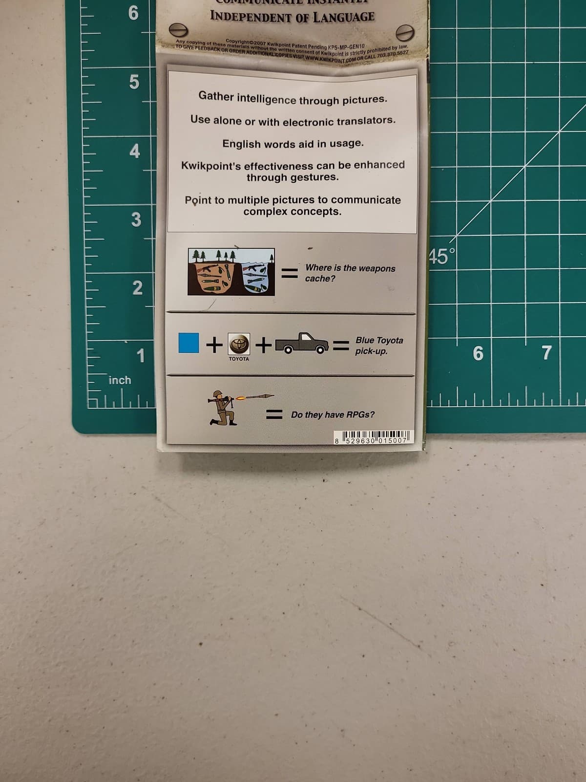 Kwikpoint Visual Language Translator Military Police Operations Guide Book 2