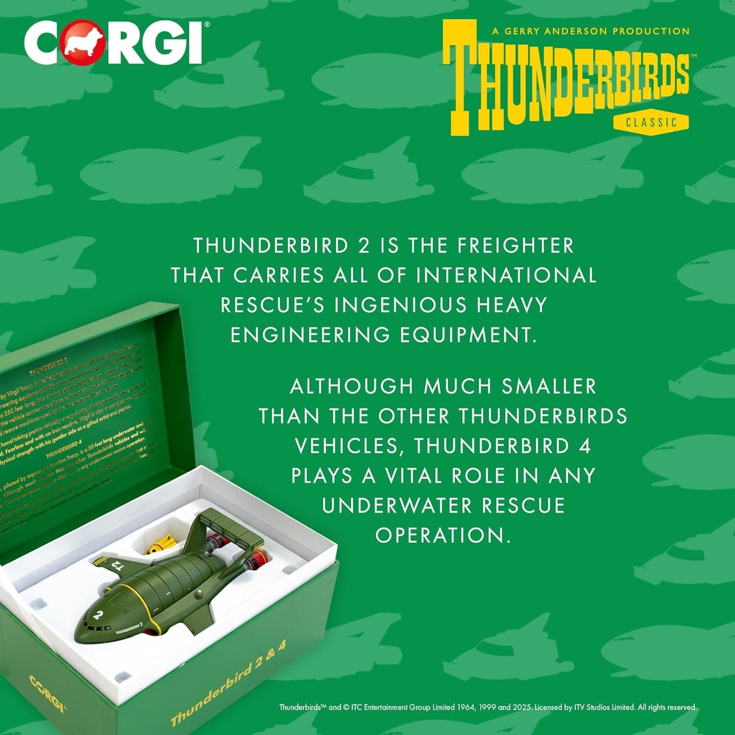 Corgi Diecast Model Cars - CC00804 Thunderbirds F.A.B. Collection Thunderbird 2 5