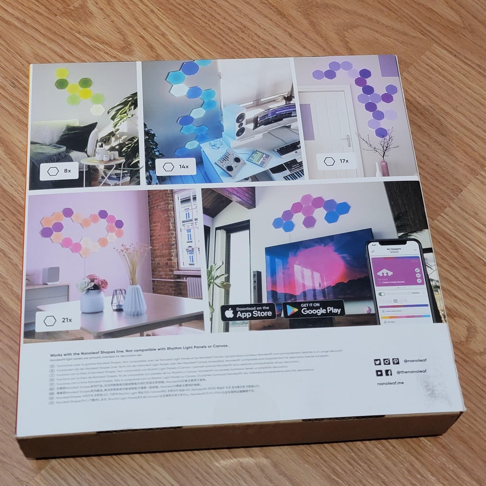 Nanoleaf Shapes Hexagons Expansion 3 Panels Apple HomeKit Requires Starter Kit 2