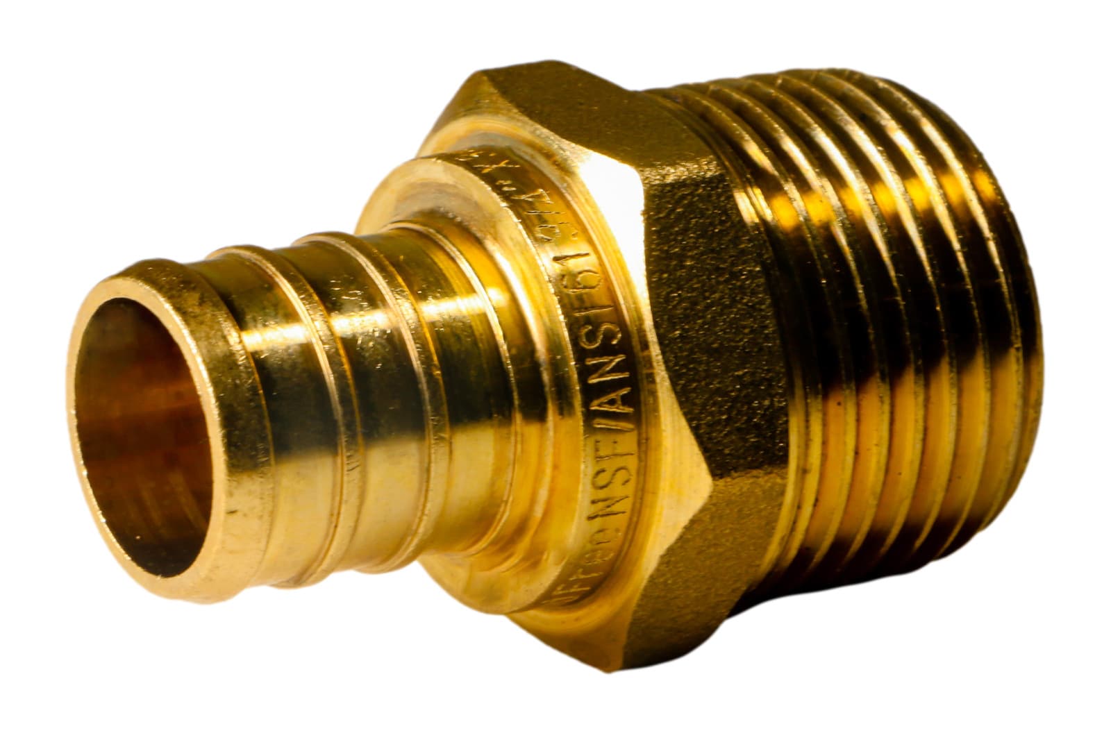 10 Pcs XFITTING 3/4" Pex x 3/4" Male NPT Threaded Adapter, Lead Free Brass