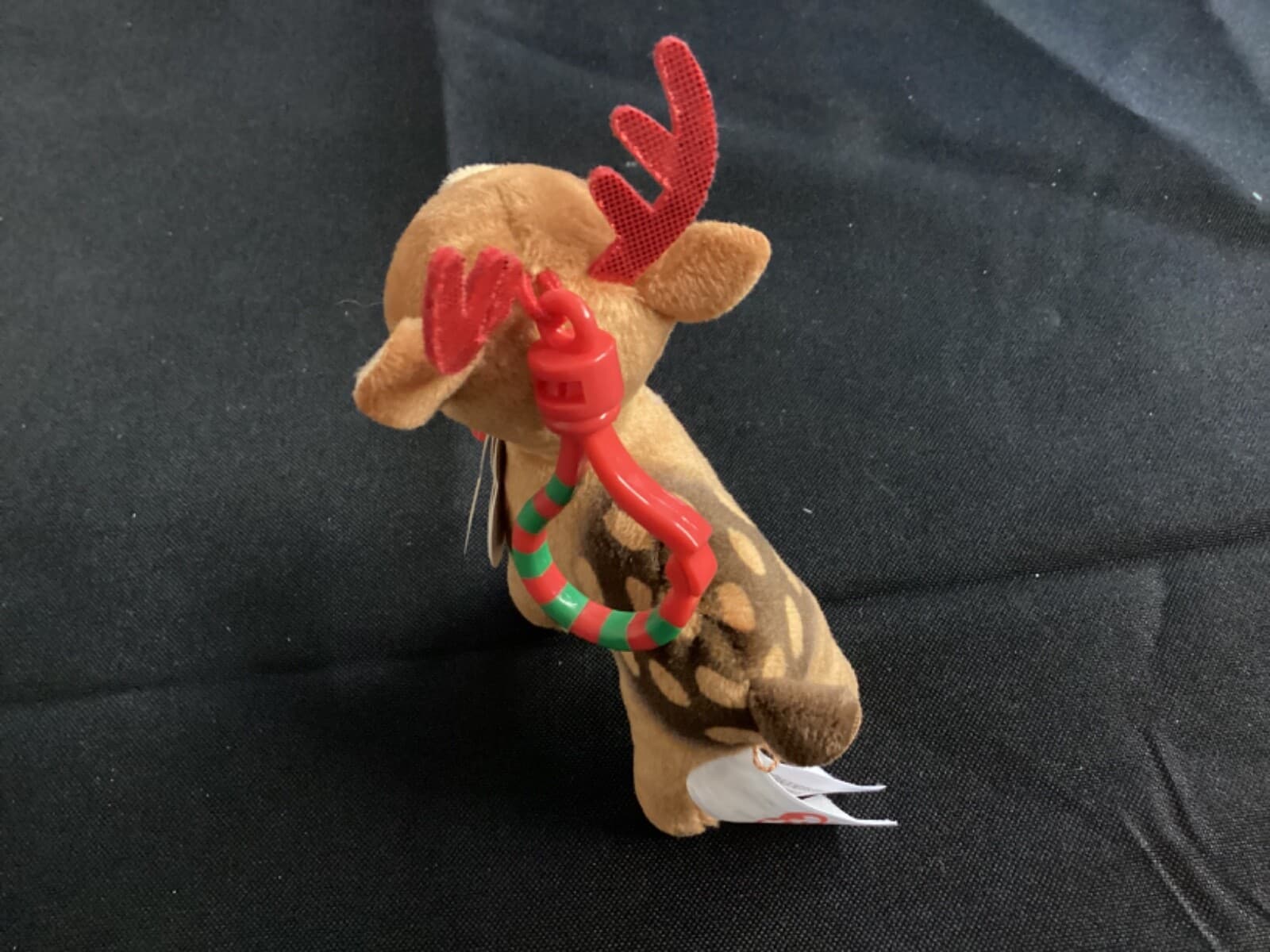 TY Holiday Baby - TINSEL the Reindeer (2017) (key clip - 3.5 inch) - MWMTs 2