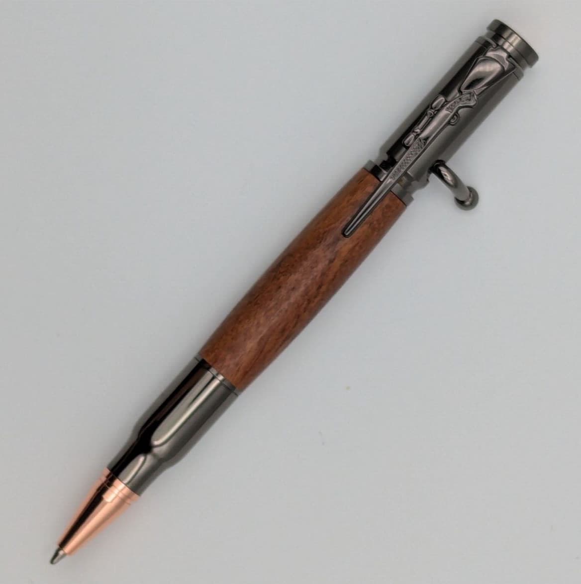 Bolt Action Pen Bullet  Gunmetal Wood Material Great Gift Dad Friend Groomsman 2