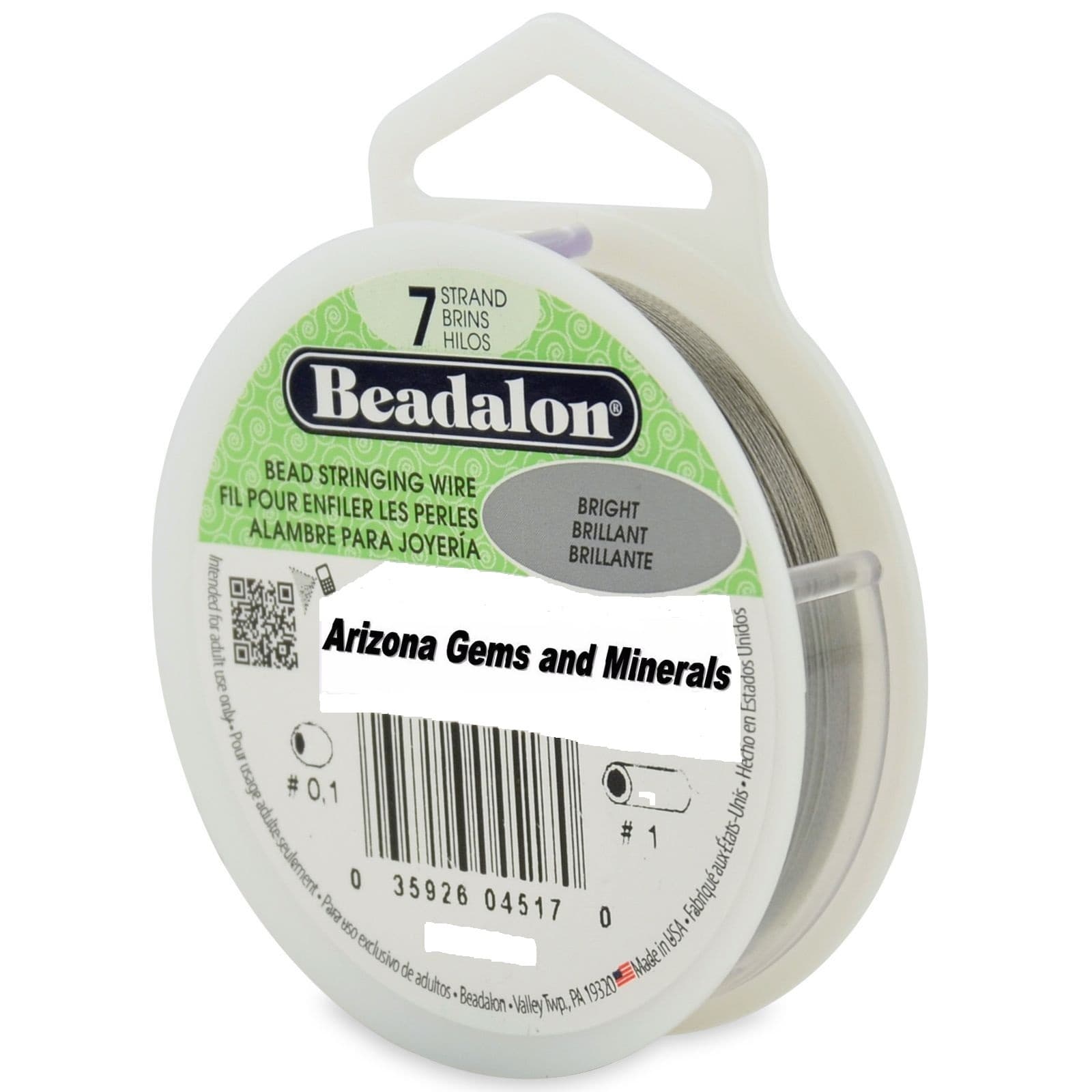 Beadalon Bead Stringing Wire 7 strand 30 thru1000ft Sizes.010 thru.026 13COLORS