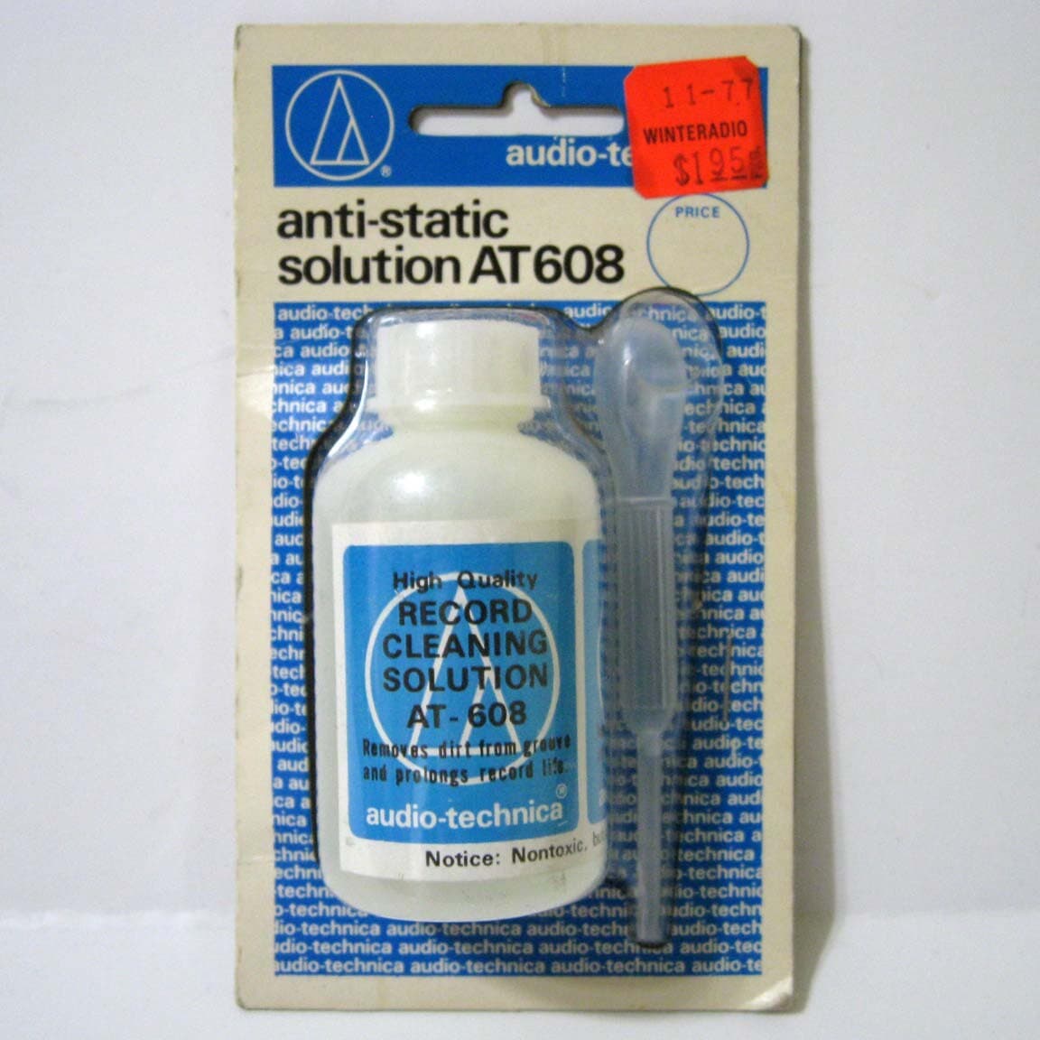 Audio Technica ® AT608 Anti Static Disc Record Cleaner Solution - New In Pack