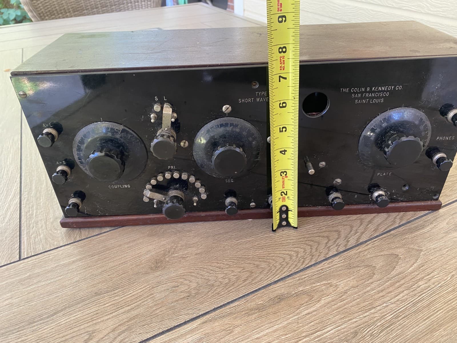 Kennedy 281 Radio w/ UX-201A Detector Tube & 6 Extra Tubes (UNTESTED)  1920-30s 3