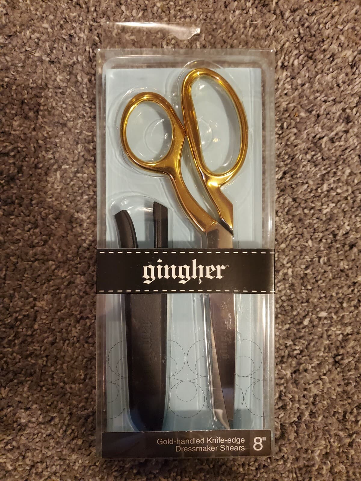 Gingher Gold-Handled Knife-Edge Dressmaker Shears 8"