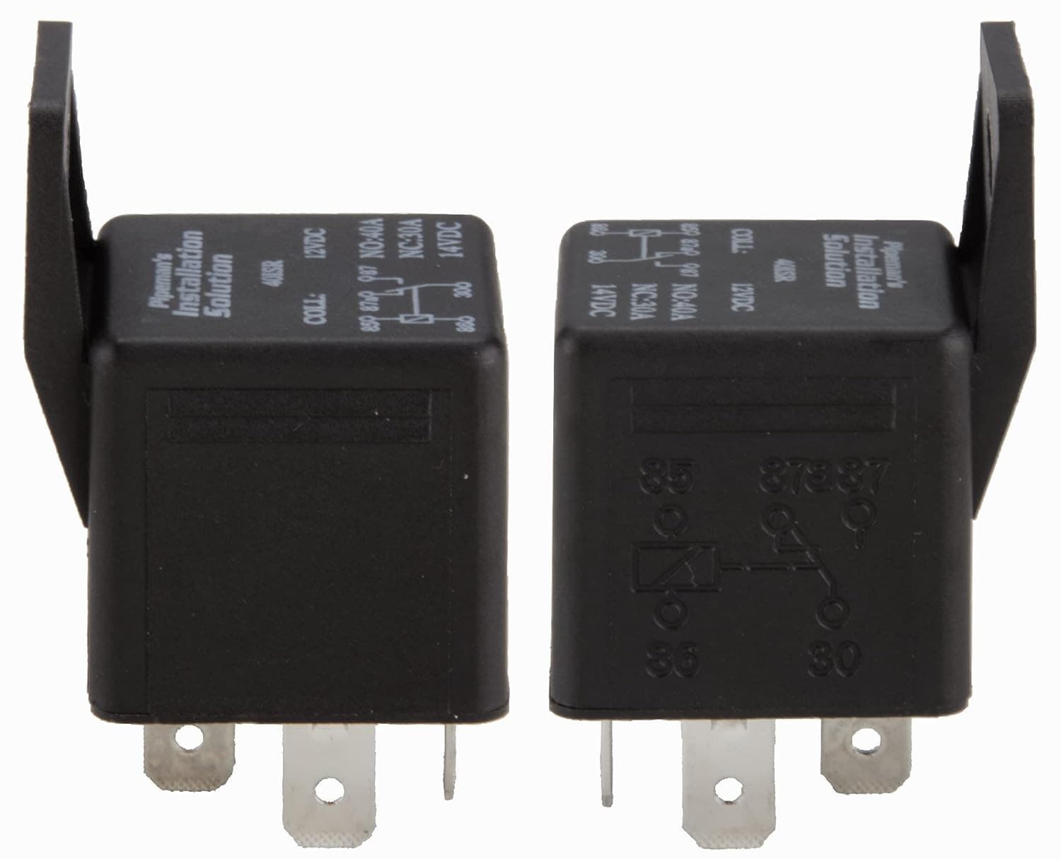 2 Pack 12 Volt 40 Amp SPDT Automotive Relay 5 Pin with Mounting Tab 2