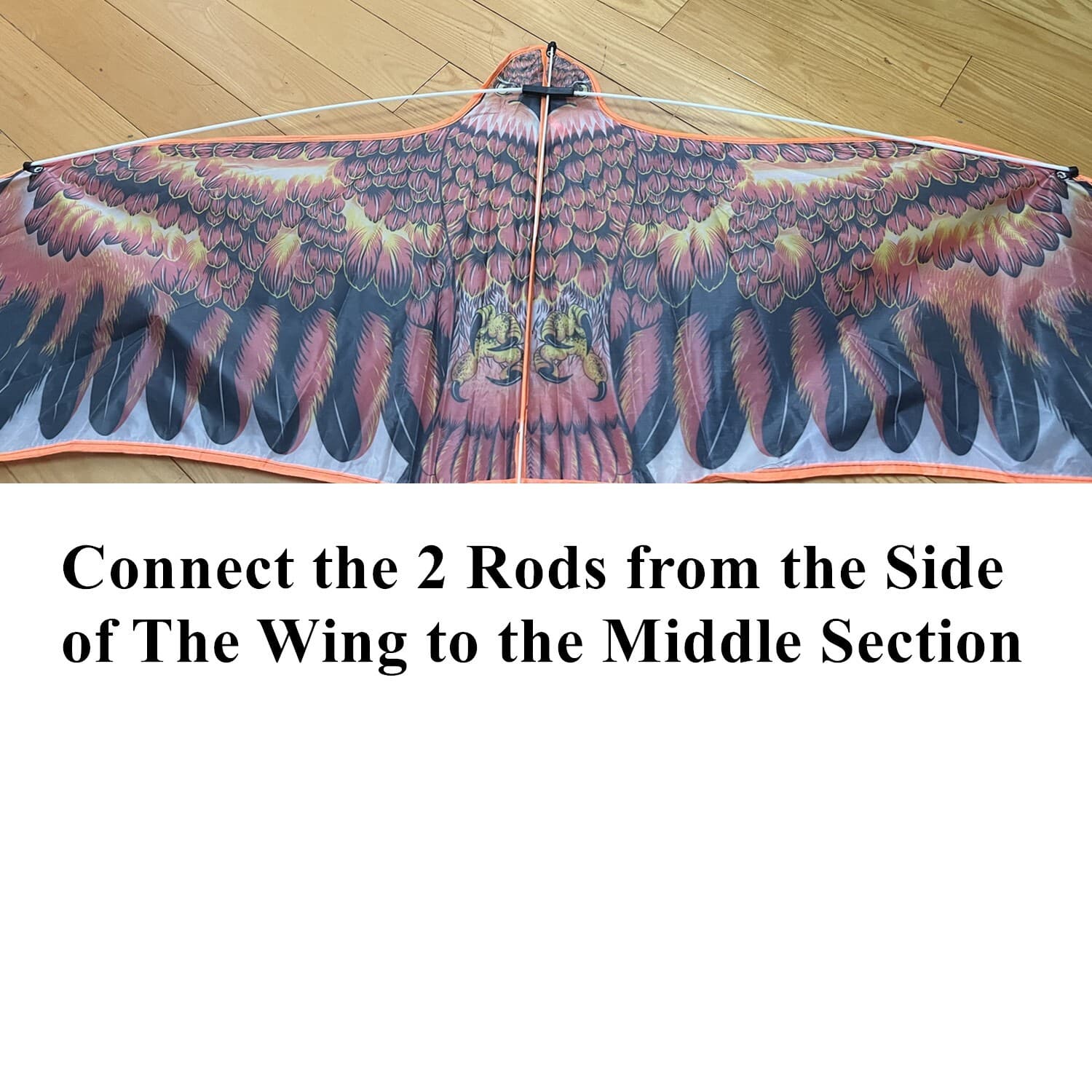 60-Inch Huge Eagle Kite Single Line Bird Kite Easy To Fly Animal Kite Beach Toy 4