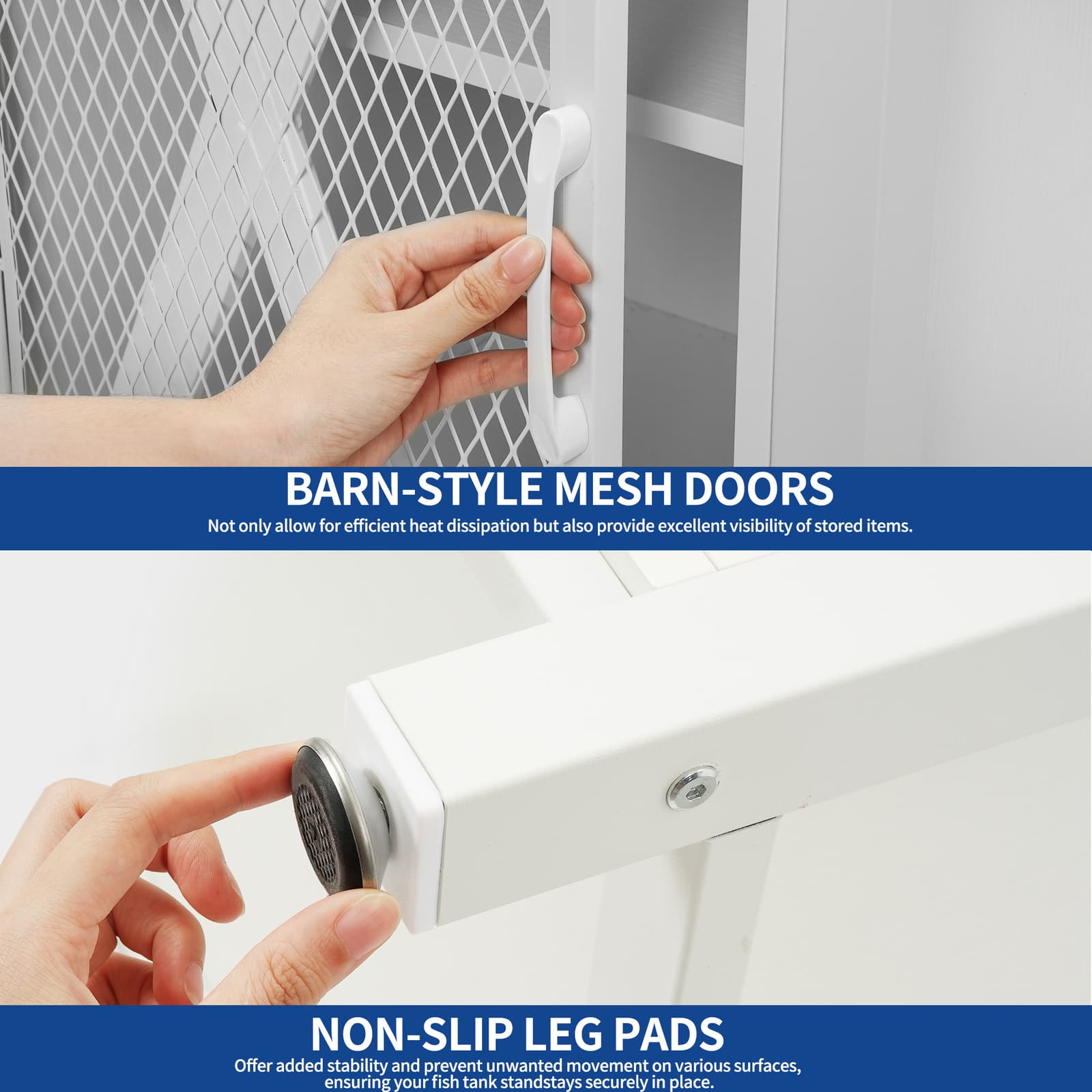 Farmhouse Aquarium Stand for 75 Gallon Tank w/ Storage Power Outlets Turtle Tank 6