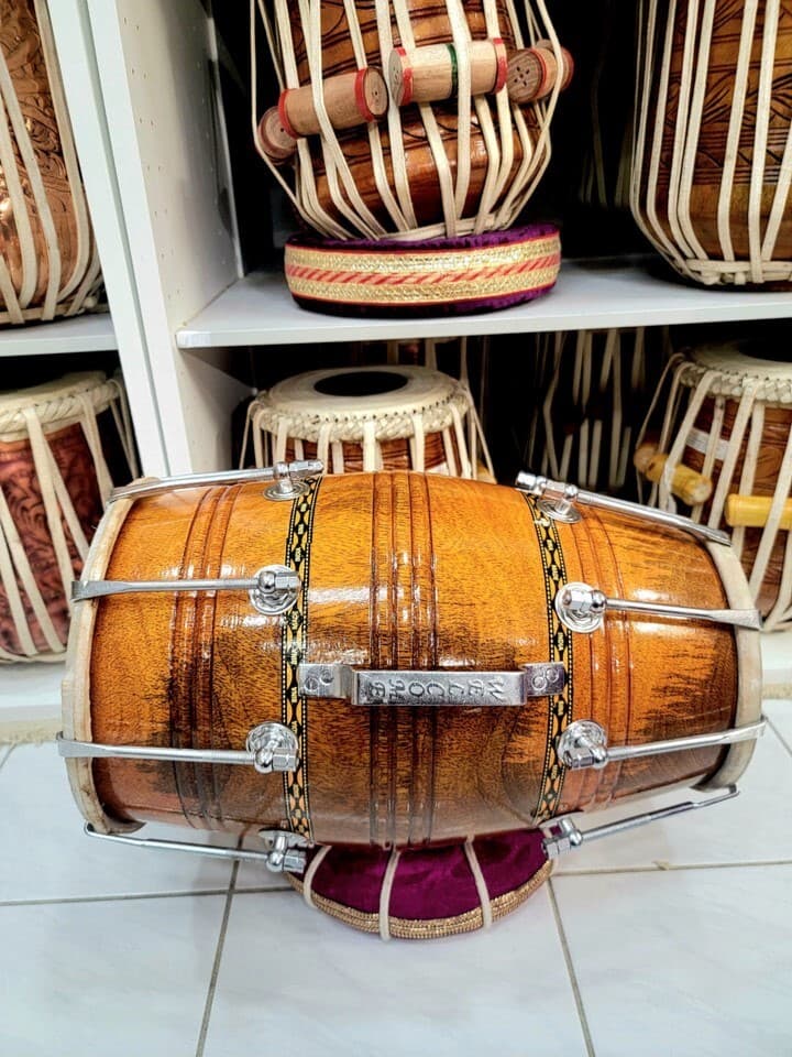 Handmade Mango Wood Pro Dholak Indian Folk Drum Nuts/Bolt SHIPS FAST FROM CANADA 2