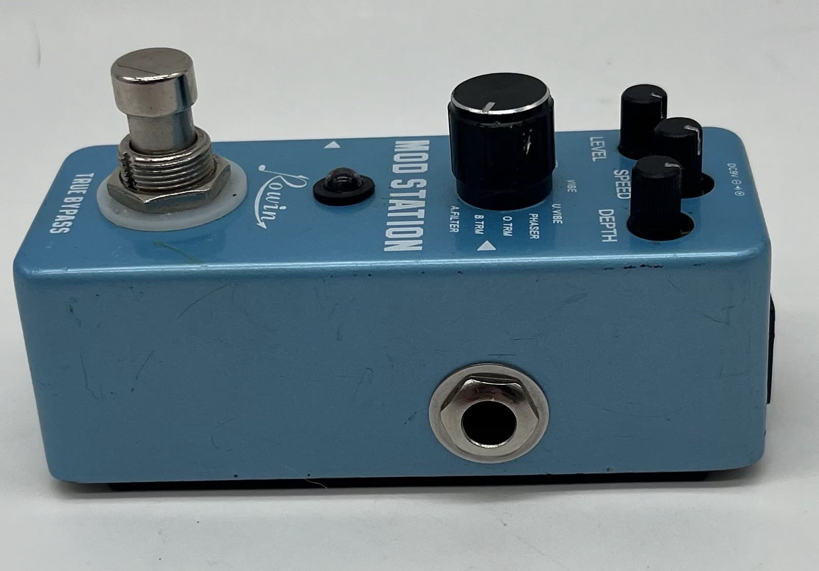 Rowin Mod Station True Bypass Teal Guitar Pedal 11 Effects Modulation - Tested 5