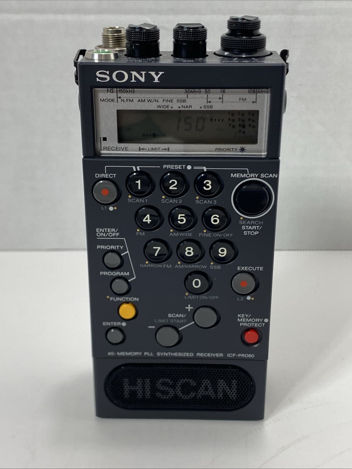 Sony ICF-PRO80 PLL SYNTHESIZER RECEIVER ALL BAND RADIO Complete POWERS ON AS-IS 2