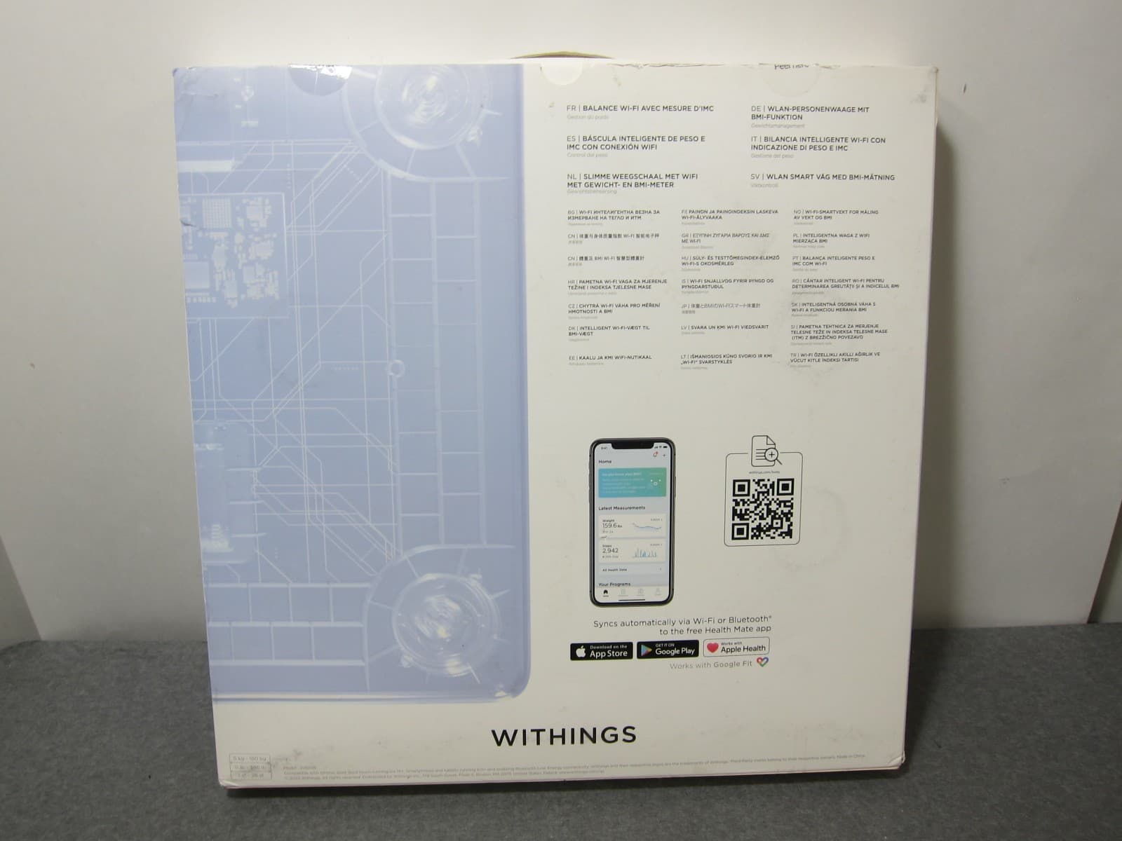 Withings Body Weight & BMI Wi-Fi Smart Scale BLACK WBS06 NEW IN SEALED BOX 3