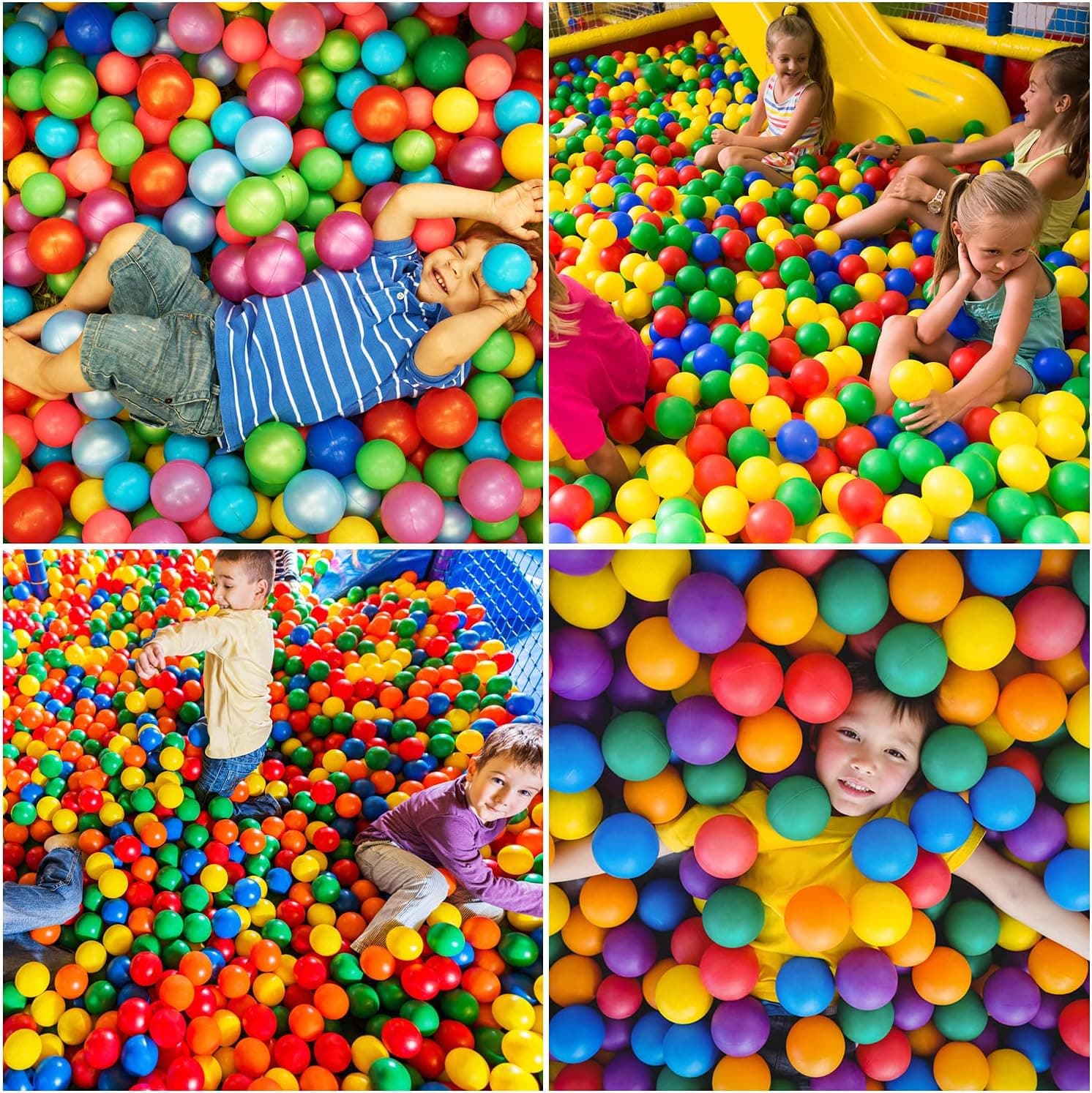 Ball Pit Balls Phthalate Free BPA Free Crush Proof Plastic - 7 Bright Colors  5