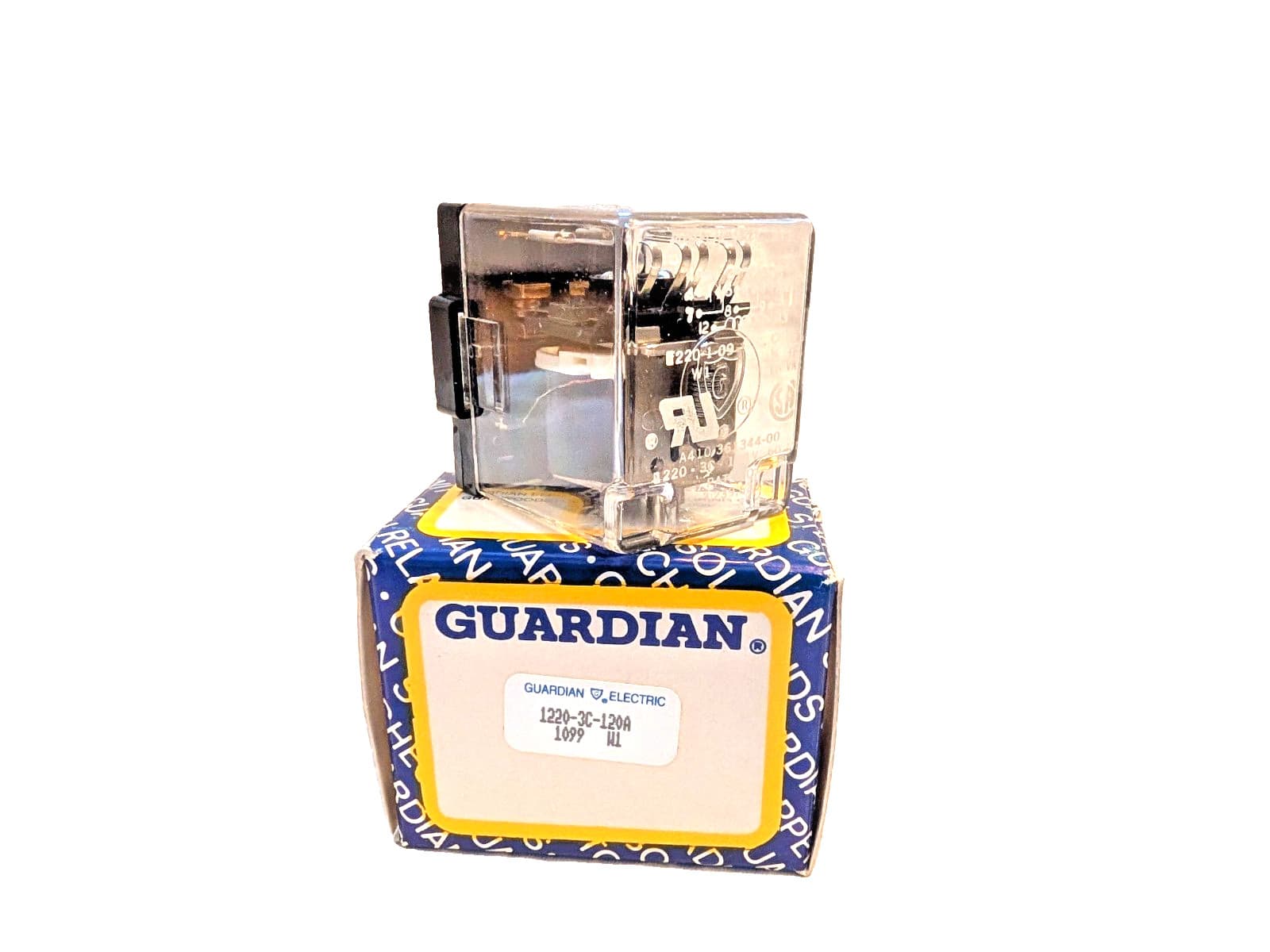 Guardian Electric 1220-3C-120A Power Relay 10A 120VAC Coil 3PDT Plug-In NOS