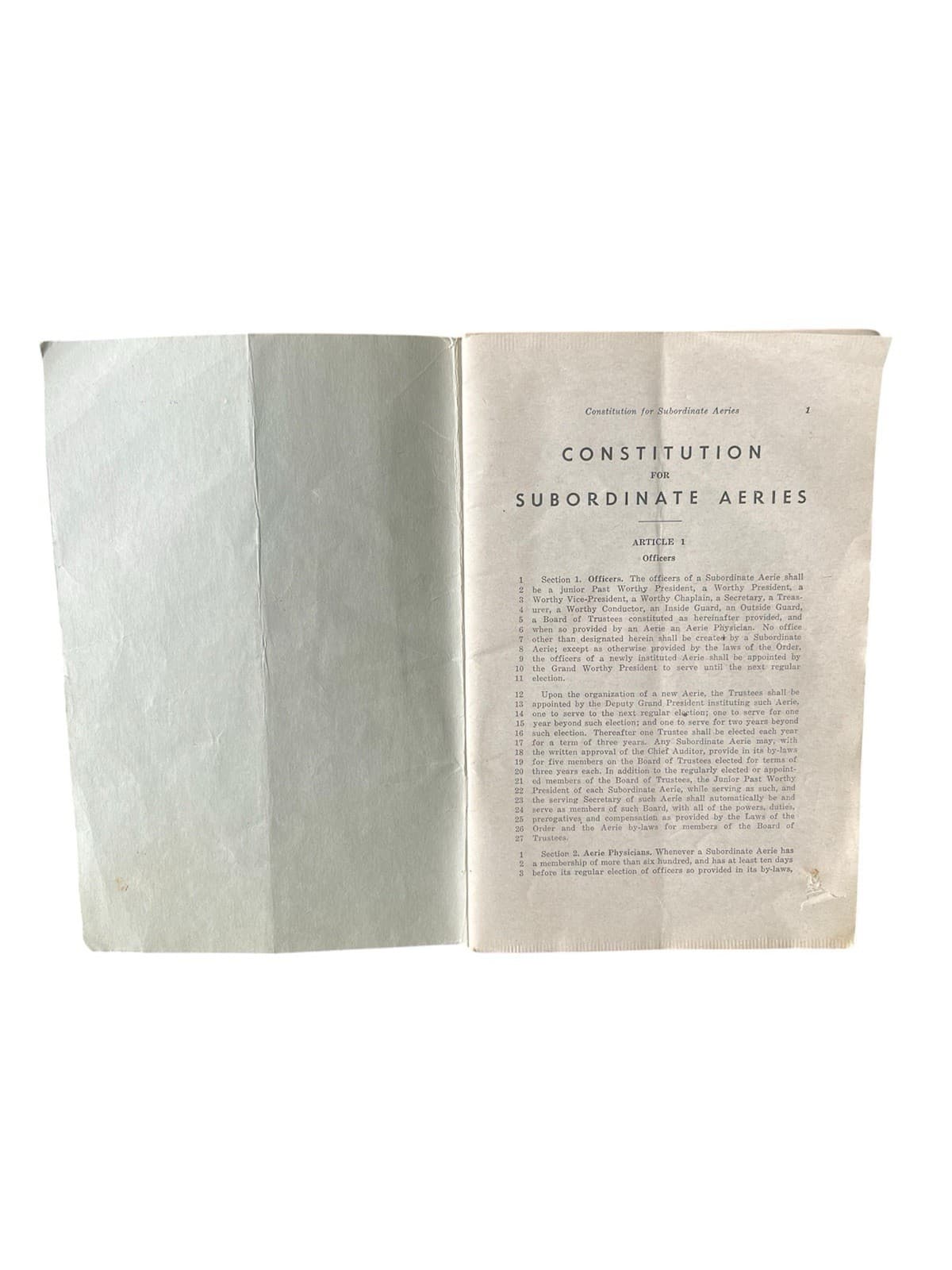 Constitution For Subordinate Aeries 1948 Fraternal Order Of Eagles Fiftieth Conv 2