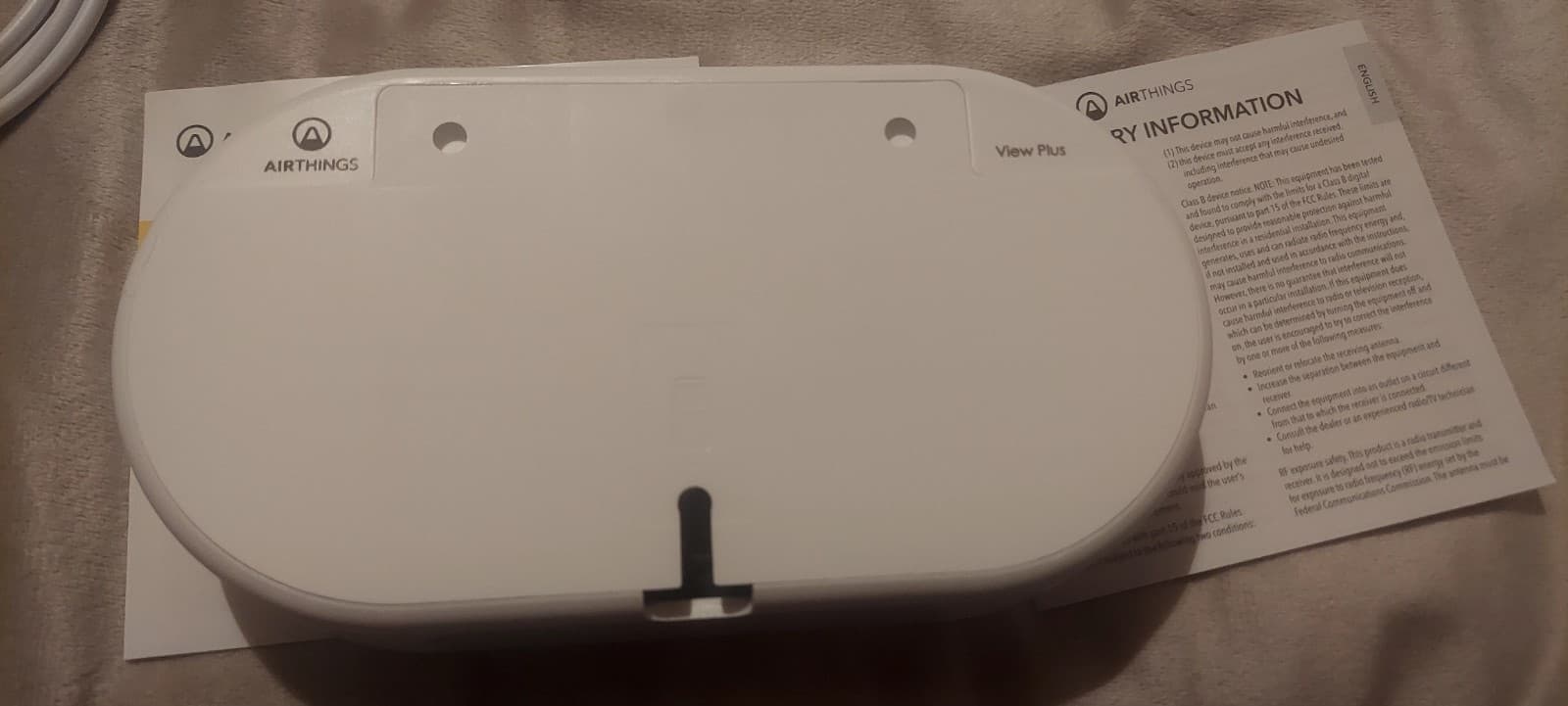 Airthings 2960 View Plus - Battery Powered Radon & Air Quality Monitor (PM, CO2, 3