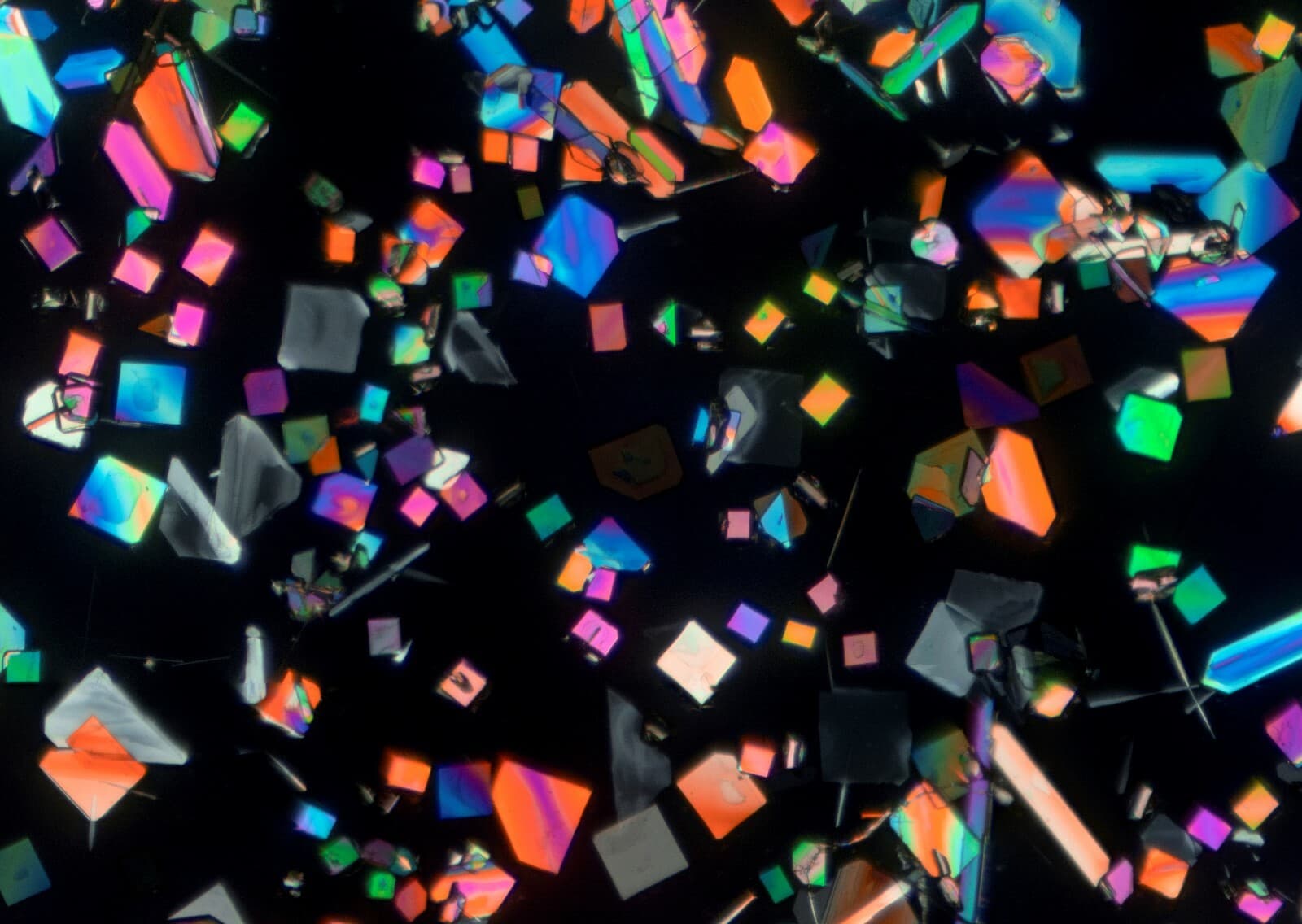 Microscope slide for polarized light  POTASSIUM BITARTRATE 3