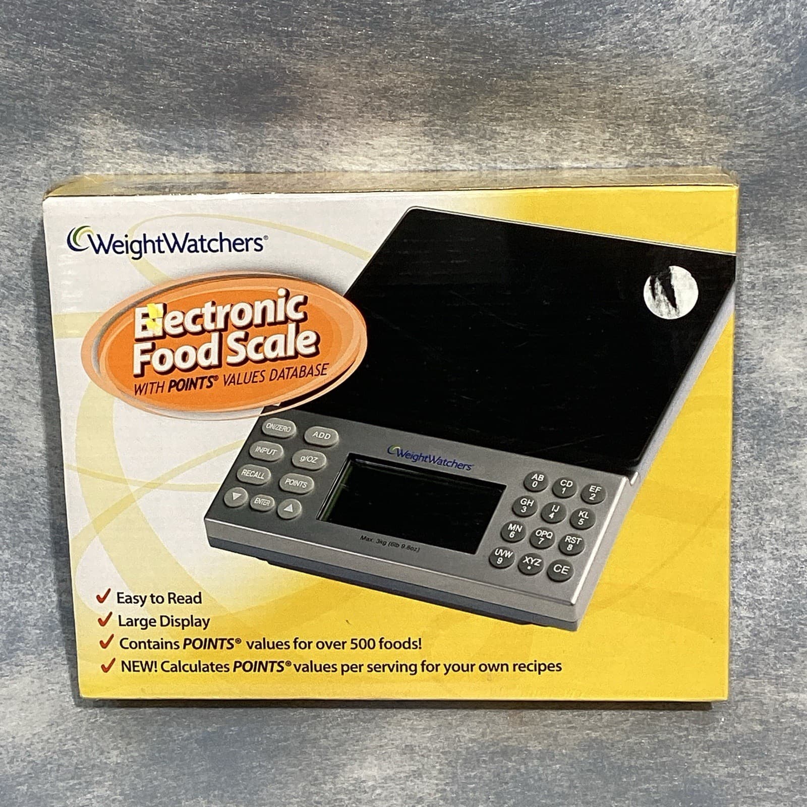 Weight Watchers Electronic Food SCALE w/Points Values Database LARGE DISPLAY NEW