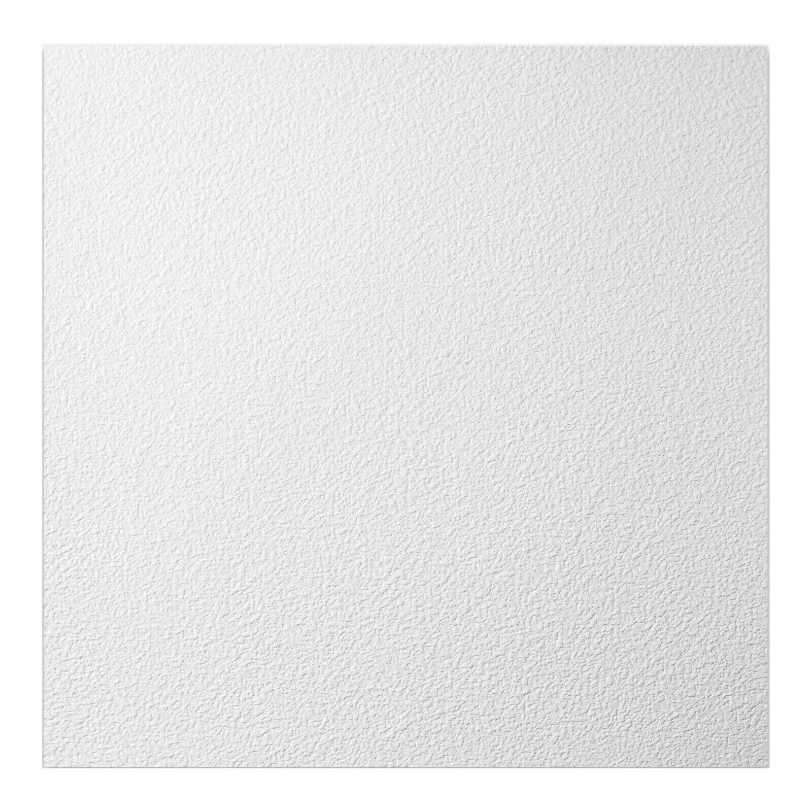 WaterProof PVC Ceiling Tiles-Genesis Stucco Pro 2' x 2' White Carton of 12 Tiles 3
