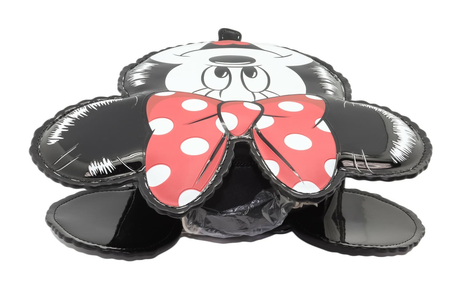 LOUNGEFLY Disney Minnie Mouse Die Cut Faux Leather Convertible Backpack NWT 4