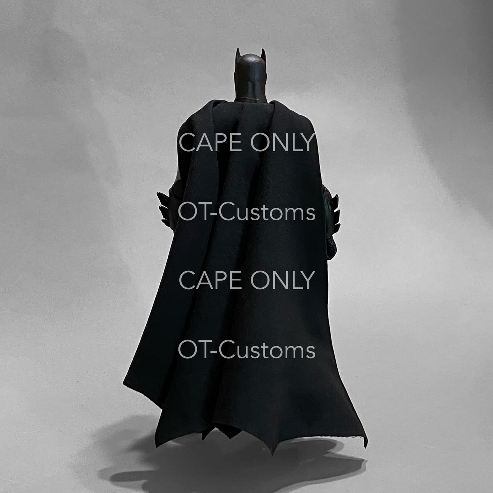 CAPE ONLY - Black Wired Cape For McFarlane Toys DC Multiverse Hush Batman 3