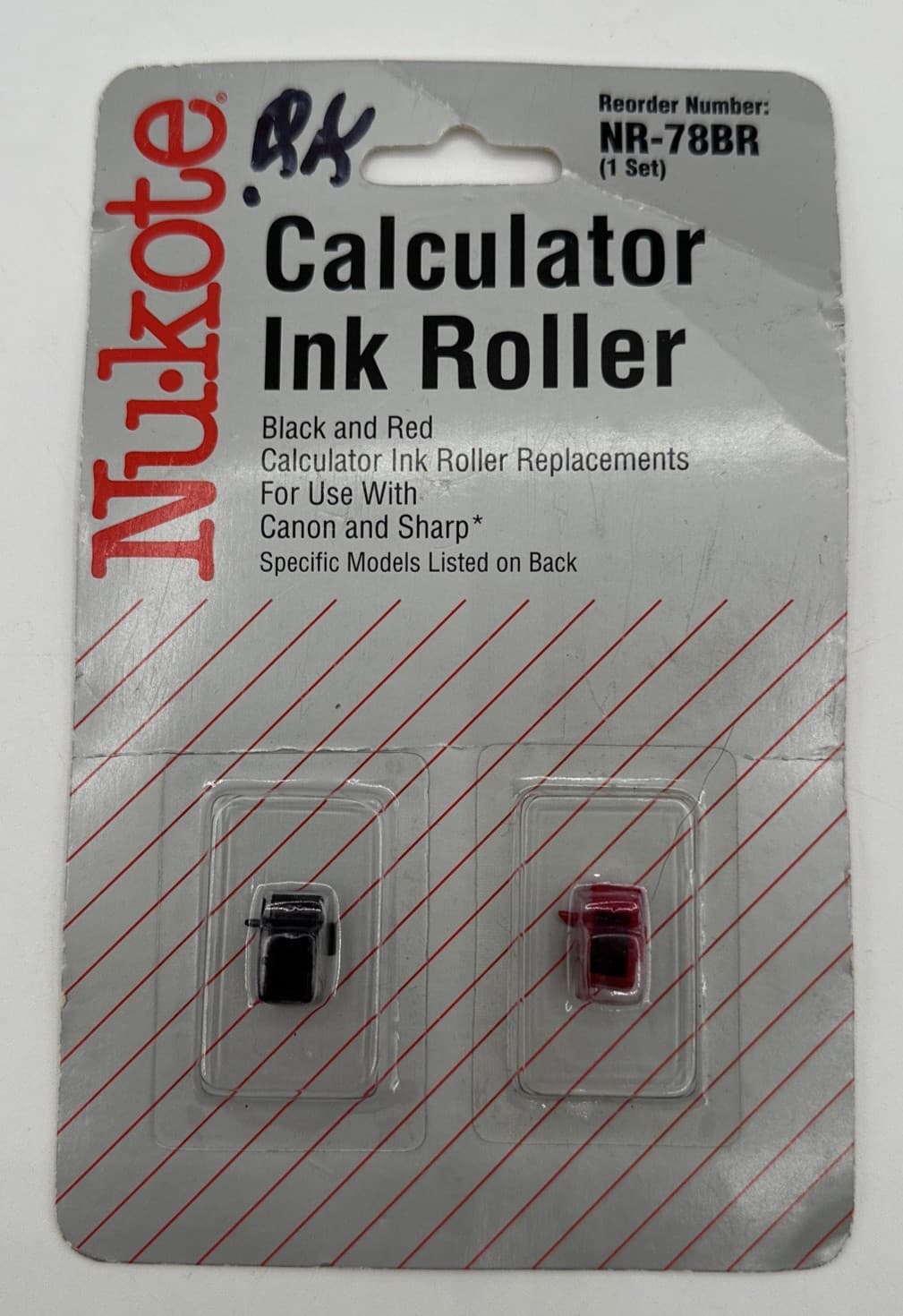 Nu-kote Calculator Ink Roller "Black & Red" NR78BR