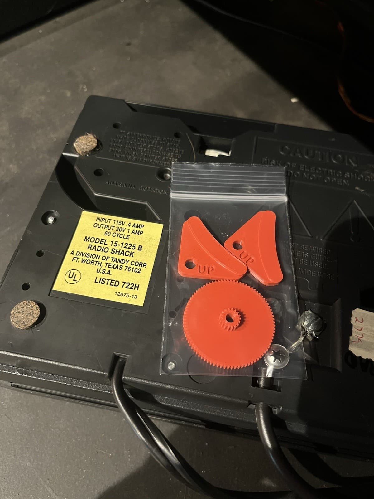 Primary Gear Kit for Radio Shack Antenna Rotator Controller Models 15-1225 2