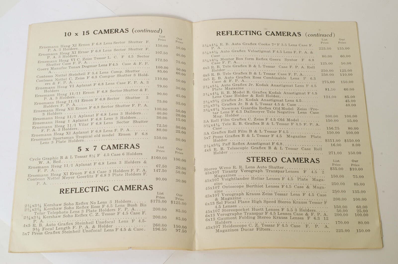 F66661~*RARE* c.1920s Ernemann & Other Camera Catalog – H&H Co., New York 2