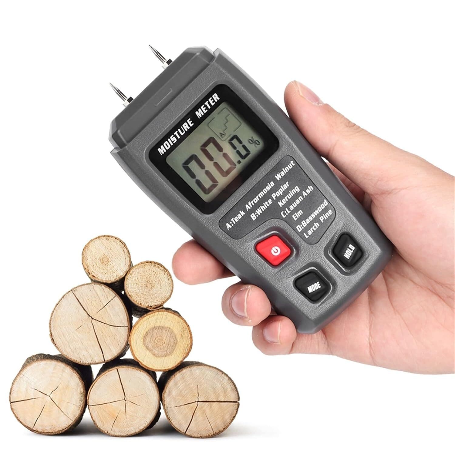 Digital LCD Wood Moisture Meter Detector Tester Wood Firewood Paper Cardboard 5