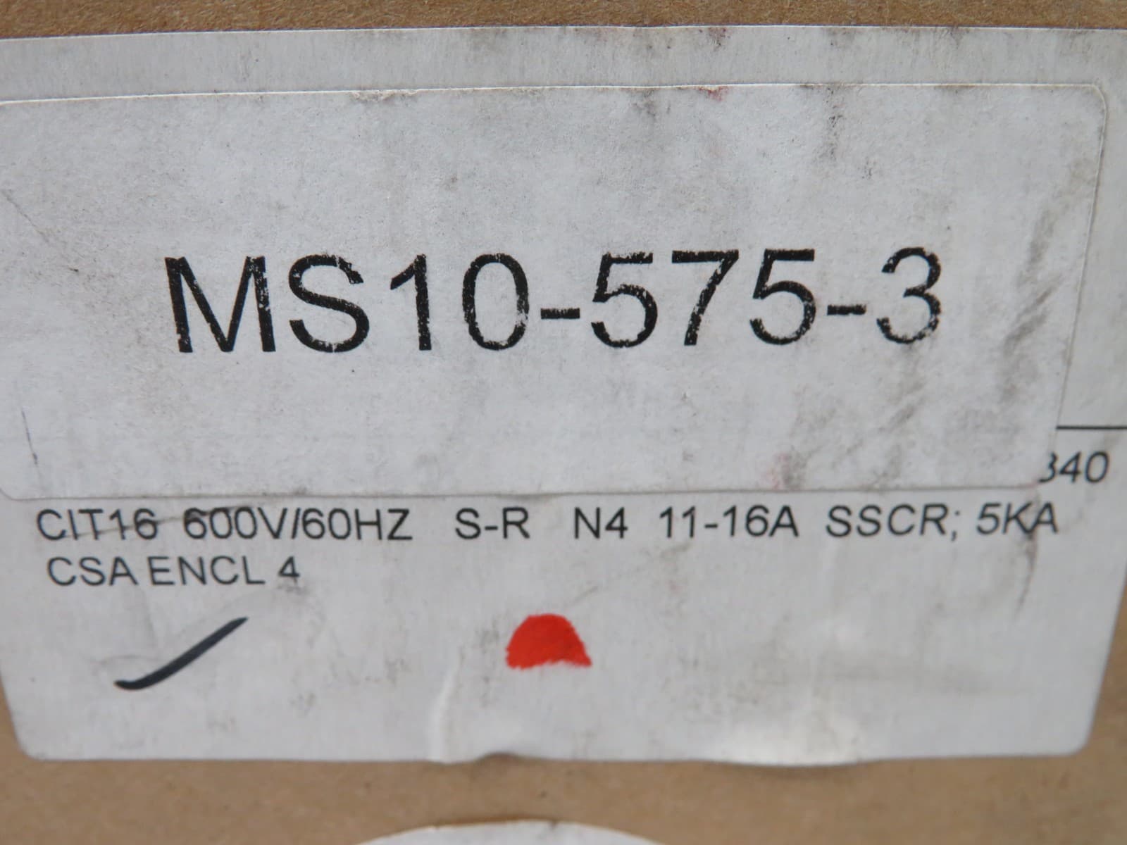 Flodraulic MS10-575-3 Magnetic Motor Starter NEMA 4 Enclosure w/ E-Stop NOP 6