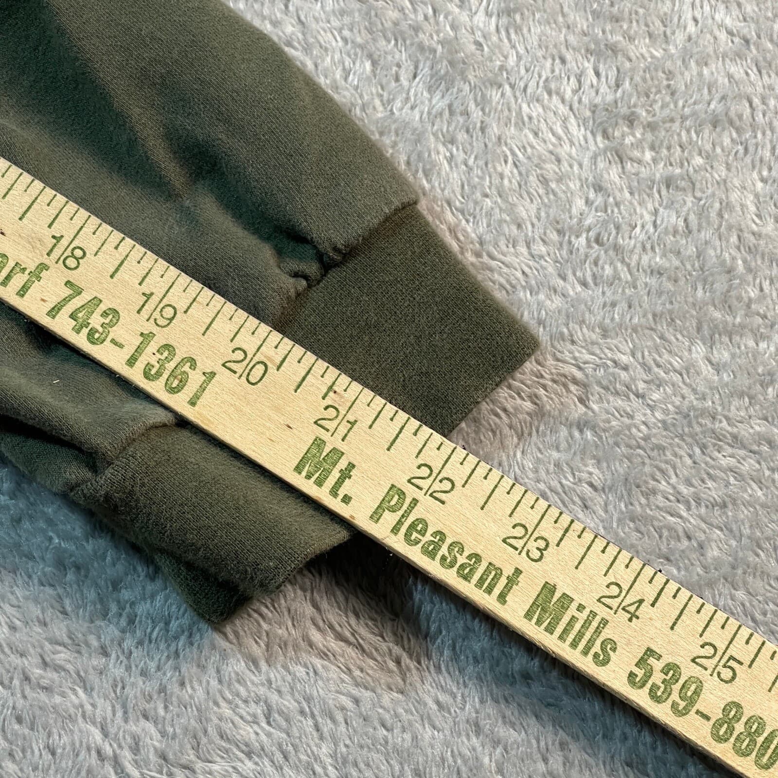 Browning Sweater Men's Large Quarter Zip Pullover Olive Green Outdoors Hunting 6